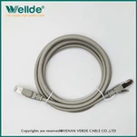 AWG24 50μ كابل الشبكة باللون الرمادي لسلك التصحيح Cat6A